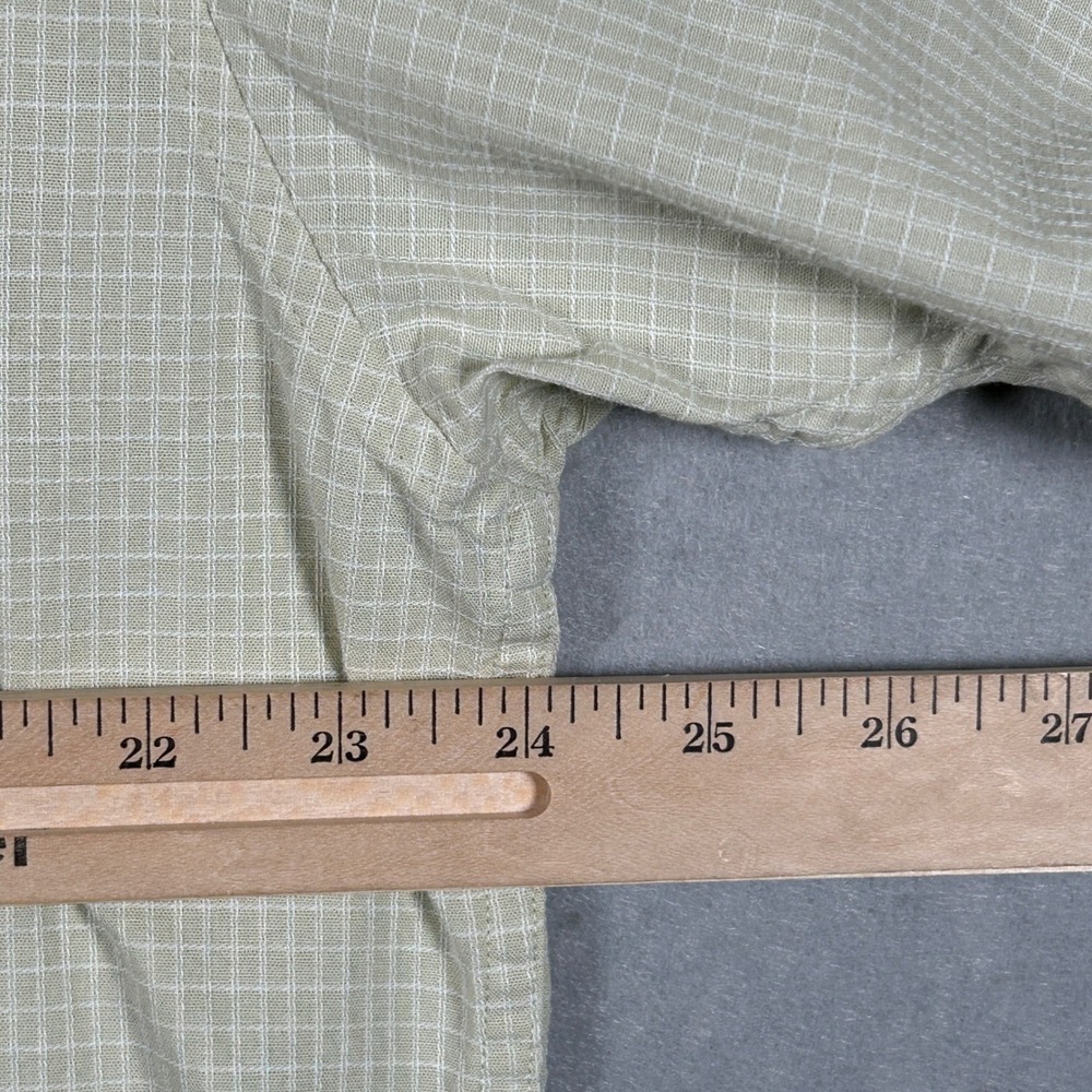Jos A Bank Shirt Men Large Stays Cool Seersucker Button Down Short Sleeve Green - Picture 7 of 9